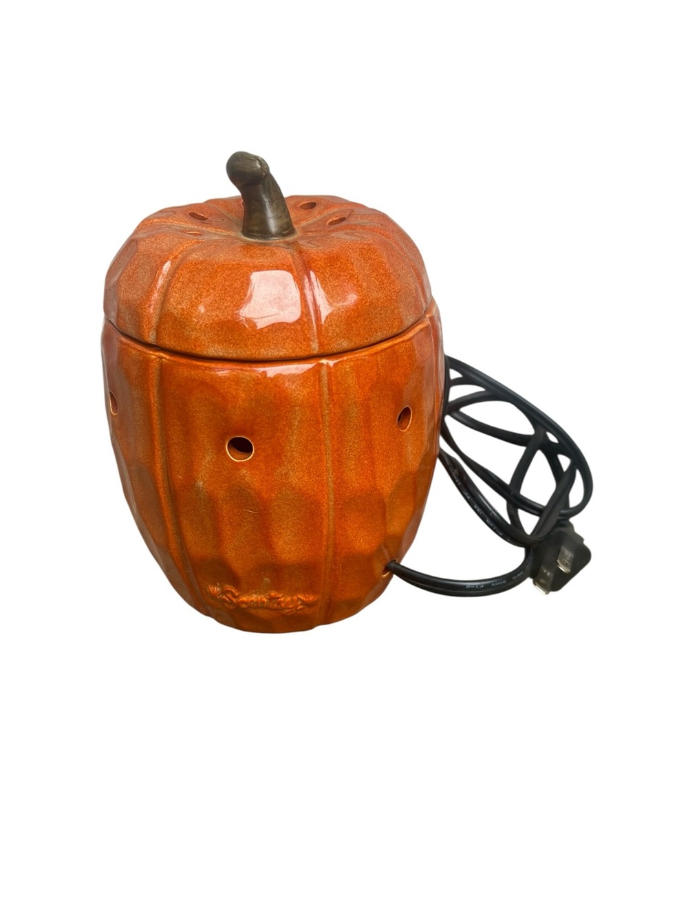 Fall Scentsy Ceramic electric Orange Pumpkin Warmer